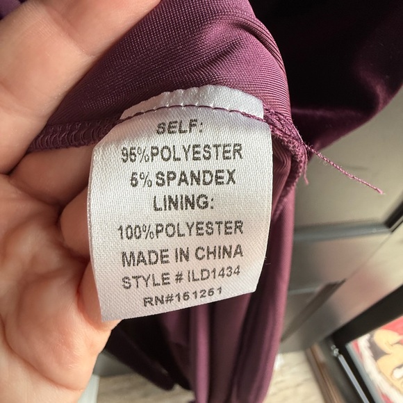 NWOT PINK DESERT Regal Velvet Wrap Dress in Burgundy Size Medium - Picture 15 of 15